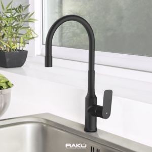 Agatha Black Monocomando Cocina Pico Movil Flex. 25/2302.01
