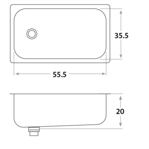 403 E 52X32X19 ENCASTRABLE SIMPLE Satinada