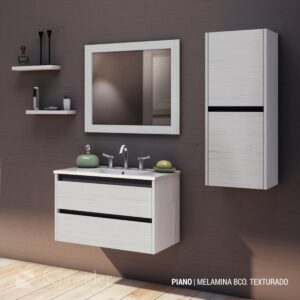 sch Vanitory Colgante 0,60cm Piano Blanco Texturado
