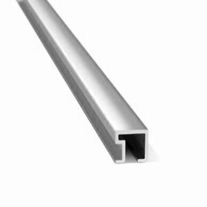 (1431) varilla listel cuadrado Aluminio brillante 9mm 2.50 Mts