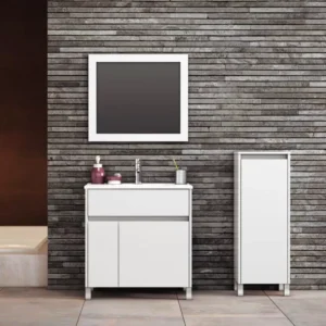 sch Vanitory 0,50cm Nature Pvc Blanco Mesada De Loza